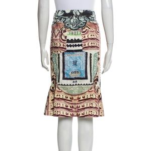 Designer Boho-Inspired Midi Skirt size M